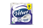 Velvet Classic Quilted 9 Roll Toilet Paper