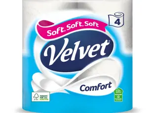 Velvet Comfort 4 Roll Toilet Paper