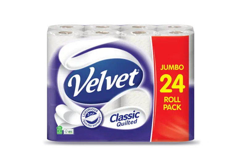 Velvet Classic Quilted Jumbo 24 Pack Toilet Roll