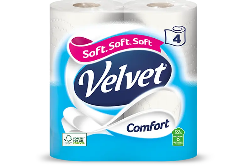 Velvet Comfort Toilet Paper 4 Roll