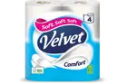 Velvet Comfort Toilet Paper 4 Roll