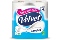 Velvet Comfort Toilet Paper 4 Roll